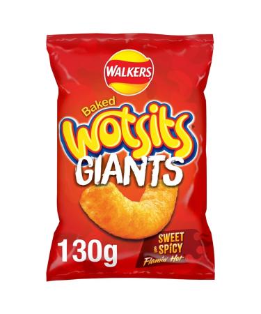 Walkers Wotsits Giants Sweet & Spicy Snacks Crisps 130 g