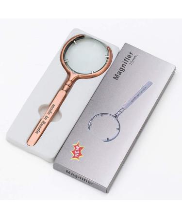 Magnifying Glass High-Definition Handheld Magnifying Glass Bronze Metal 10 Times Advanced Reading Magnifier All Metal Magnifying Glass High Magnification Magnifying Glass Made in China - Buy Online on GoSupps.com