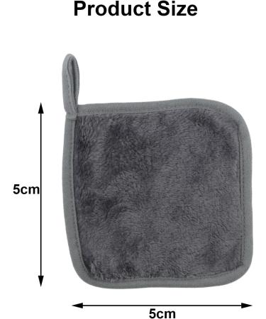 dentedeleao 6 pieces Make-Up Remover Pads Washable Microfibre Cloths Reusable Make-Up Remover Wipes for All Skin Types for Removing Make-Up In Everyday Life and Travelling (Grey 15 * 15 cm) - Buy Online on GoSupps.com