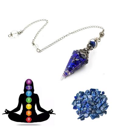BACTIM Lapis Lazuli Healing Stones and Crystals Dowsing Pendulum Healing Crystal Points Gemstone Pendulum Scrying Dowser Reiki Crystals Resin Chip Stone Divination Wicca Crystal Therapy Meditation - Buy Online on GoSupps.com