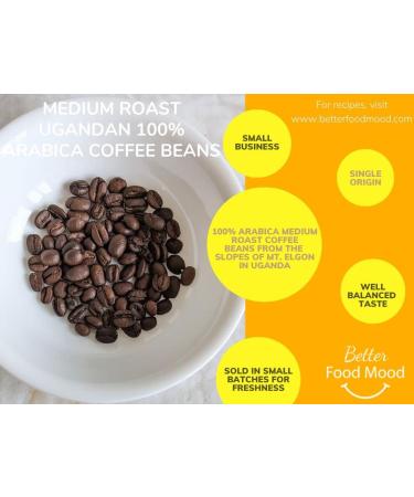 Ugandan Medium Roast Arabica Coffee Beans 100g | Single Origin Mt. Elgon 100% Arabica Coffee Beans Sourced from Small Scale Farmers | Better Food Mood - Buy Online on GoSupps.com