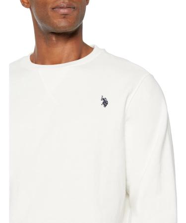 U.S. Polo Assn. Long Sleeve Popover Crew Neck Fleece Sweatshirt - X-Large Vanilla - Buy Online on GoSupps.com