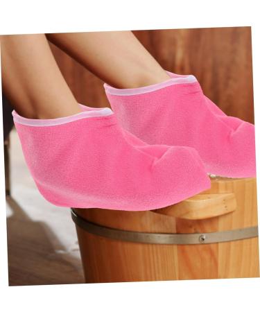 VALICLUD Paquet de Paraffine Pieds Spa 2 Paires paisses Rose Fuchsia Bord Blanc Maintien Chaleur Soins Professionnels Pieds Usage Salon et Maison - Buy Online on GoSupps.com