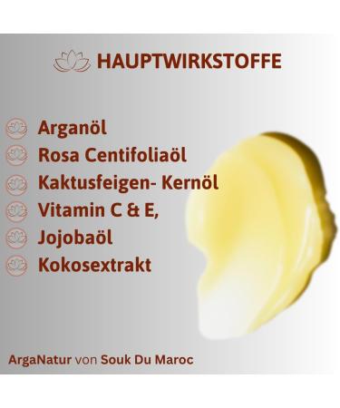  Souk du Maroc ArgaNatur Face Cream Day & Night Cream Argan Oil Cosmetic with Cactus Fig & Jojoba Oil 50ml Unique Formula Against Wrinkles & Dry Skin Penetrates Quickly & No Grease - Buy Online on GoSupps.com