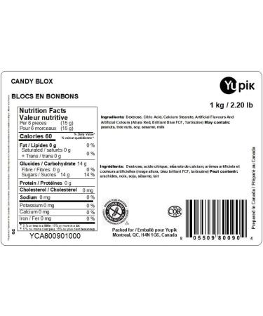 Yupik Candy Blox 1 kg 6 Count Pressed Candies Gluten-Free Kosher Fruity Flavors Brick-Shaped Treats Candy Machine Refills Fun & Nostalgic Ideal for Gifting Halloween & Holidays 6 kg - Buy Online on GoSupps.com