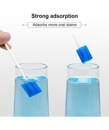 Oral Hygiene Sponges - Sterile Dental Swabs (50 Pcs) | Blue Mouth Care Foam & Cleaning Swabs - Buy Online on GoSupps.com