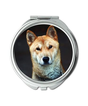 Mirror Travel Mirror Republic Of Korea Puppy Dog Korean Jindo Dog Facial pocket mirror portable mirror