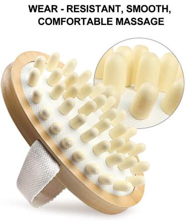 Natural Wood Shower Brush | Massage Brush for Cellulite & Lymphatic Drainage | Dry Body Brush - Eco-Friendly Cleaning & Spa Experience - Buy Online on GoSupps.com