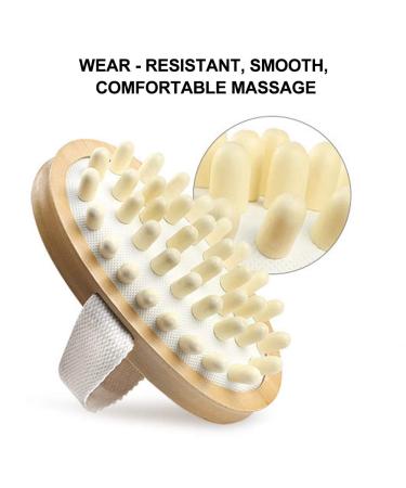 Massage Brush & Scalp Spa Massager - Wood Body Brush for Muscle Relaxation & Cellulite Care | International Shipping Available - Buy Online on GoSupps.com