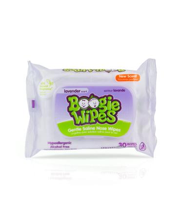 Boogie Wipes Lavender Saline Nose Wipes - 30 Gentle Hypoallergenic Wipes - Buy Online on GoSupps.com