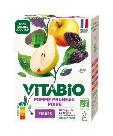 VITABIO - Apple Prune Pear Gourds - FIBERS - 4x100g - ORGANIC