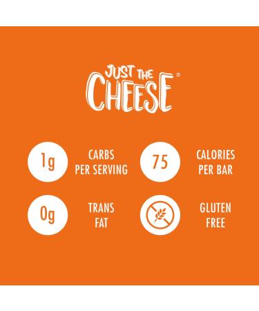 Just the Cheese Bars - Low Carb Aged Cheddar Keto Snack | High Protein Gluten Free Cheese Crisps | 12-Pack (0.8 oz Each) - Buy Online on GoSupps.com