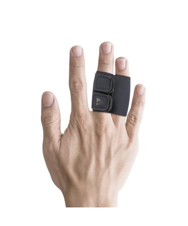 VerteLife Finger Splint Breathable Finger Buddy Wraps Finger Sleeve Support Adjustable Elastic Finger Brace Sports Aid for Arthritis Trigger Finger Finger Pain Relief and Sport Injuries - Black/L Double L