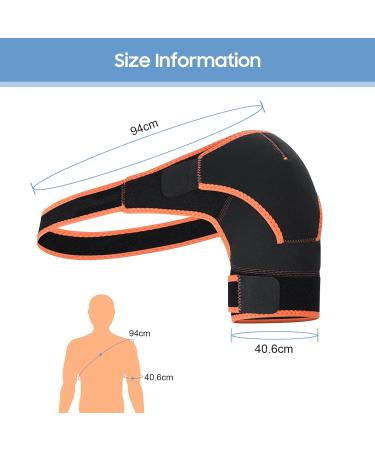 Shoulder Stability Brace | Compression Sleeves for Rotator Cuff Support | Adjustable Arm Strap for AC Joint Pain Relief | Injury Recovery for Men & Women - Buy Online on GoSupps.com