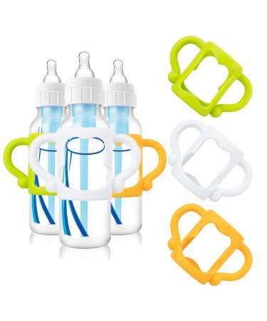 (3-Pack) Baby Bottle Handles for Dr Brown Easy Grip Baby Bottle Handles Universal with 2 1/4 inches Bottles BPA Free Soft Silicone