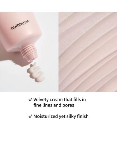 numbuzin No.3 Velvet Beauty Cream - Hydrating Korean Skincare for Poreless & Smooth Skin | Makeup Primer with Niacinamide | 2.02 fl. oz - Buy Online on GoSupps.com