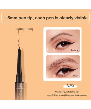 2 In 1 Magic 4-Tip Eyebrow Pencil Eyebrow Magic Pen Eyebrow 4 Tip Brow Pencil 3D Waterproof And Sweat-proof Microblading Eyebrow Pencil Contouring Pen For Natural Makeup Last All Day(Gray) - Buy Online on GoSupps.com