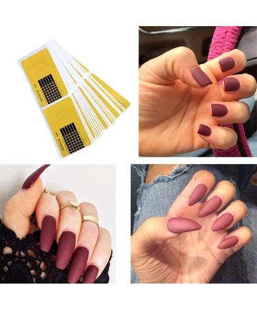 Voarge Nail Templates (200 Pieces) - Self-Adhesive Golden Stencils for Gel Nails & Nail Extensions | Ideal for Artificial Fingernail Modeling - Buy Online on GoSupps.com