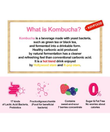KAYFOOD Daily Kombucha Powder Tea 100g Set - Sugar Free Diet Tea with SevenBerry Flavor - Buy Online on GoSupps.com