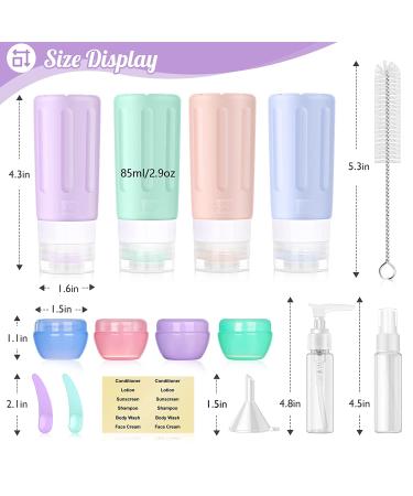 JBYAMUS 16 Pcs Silicone Travel Bottles Set - TSA Approved, Leak-Proof Toiletries Containers for Women, Portable & BPA Free - Pink - Buy Online on GoSupps.com