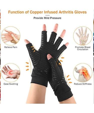 Arthritis Gloves Relief Rheumatoid Pain Carpal Tunnel Computer Typing Compression Gloves Daily Work Hand Joint Pain Relief Black L Black Large - Buy Online on GoSupps.com