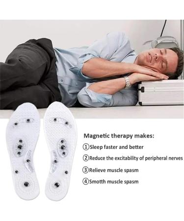 Simoda Massaging Insoles - Acupressure Magnetic Foot Therapy - 2 Pairs Transparent L - Buy Online on GoSupps.com