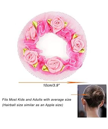IRIIRIO 5pcs Colored Hair Nets Hair Snood with Flower Edge - Perfect for Ballet, Skating, Gymnastics Performance - Dancers Hair Accessories - Buy Online on GoSupps.com