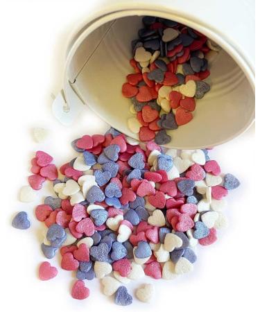 A Pinch Of - Multicoloured Glimmer Love Hearts Mix - Valentine's Day Cake Topper Sprinkles - 25g Edible Glimmer Cupcake Decorations - Perfect for Birthdays Weddings & Romantic Celebrations - Buy Online on GoSupps.com
