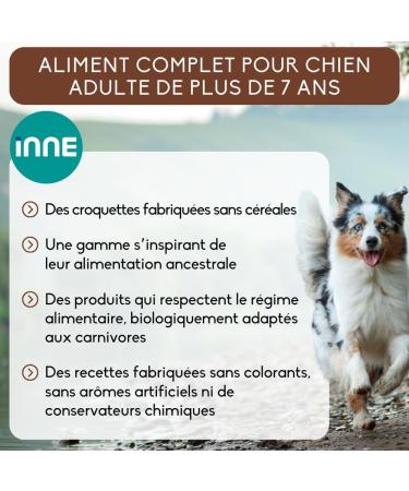 NUTRIVET - INNE Dog - Grain-free kibble - Senior Dog - Poultry - 80% ingredients of animal origin - 12 kg - Buy Online on GoSupps.com