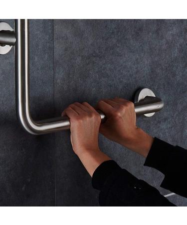 L Shaped Grab Bars for Bathtubs and Bathroom Angled Polished Chrome Grab Rail for Bathroom Safety Support Rail for Disabled & erly Wa - Buy Online on GoSupps.com