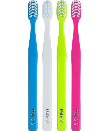 PRO-SYS Soft Toothbrush for Sensitive Teeth & Gums - ADA Accepted - Pack of 4 - Buy Online on GoSupps.com