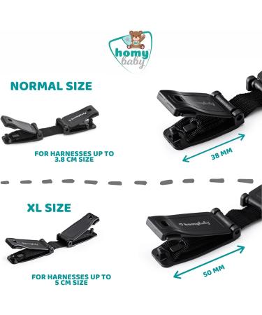 HOMYBABY XL Car Seat Safety Clip | Anti Escape Harness Chest Clip for Kids | Seat Belt Clip for Secure Travel - Buy Online on GoSupps.com