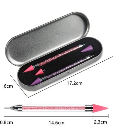 2 Pack Rhinestone Picker with Replaceable Wax Heads - Dual Ended Diamond Painting Pen Tool (Pink Purple) - Buy Online on GoSupps.com