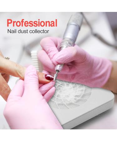 Nail Dust Collector with Reusable Filter - Powerful Nail Vacuum Fan for Home & Salon - Low Noise (White) - Buy Online on GoSupps.com