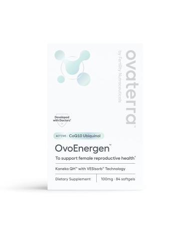OvoEnergen Ubiquinol CoQ10 100mg Softgels DHEA Supplement for Women to Support Reproductive Health and Egg Health Fertility Booster with Kaneka QH VESIsorb Technology (84 Softgels 28 Day Supply)