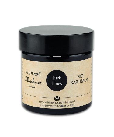 Meißner Tremonia Bio Bartbalm from the six high-quality organic plant oils cocoa butter sheetbutter coconut oil castor oil jojoba oil and argan oil for your beard/your beard care-60ml (Dark Limes) Dark Limes 60 ml (1 Pack)