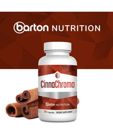 Barton CinnaChroma Cinnamon Capsules - 30 Capsules with Chromium and Vanadium for Metabolism and Cardiovascular Health - Buy Online on GoSupps.com