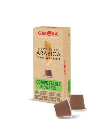 Gimoka 100% Arabica Blend Intensity 8-100 Capsules Compostable and biodegradable - Compatible with Nespresso* domestic coffee machines - Made in Italy (pack of 10 x 10)