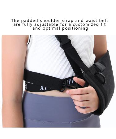 Fotgok Soft Foam Kids Arm Sling with Waist Belt - Pediatric Shoulder Immobilizer for Children - Breathable Arm Support Brace for Shoulder Injury - Black (Small) - Buy Online on GoSupps.com
