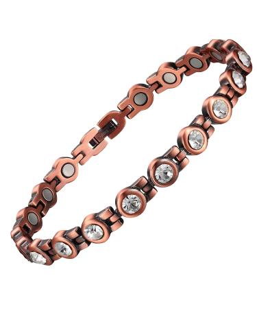 Copper Ankle Bracelets Crystal Anklet for Women Arthritis Pain Relief copper I
