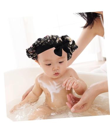 FOMIYES 3pcs Kids Satin Hair Cap Shower Hat Set | Silk Bonnet for Curly Hair | Hair Protector for Kids | Drawstring Tub Bonnets - Buy Online on GoSupps.com