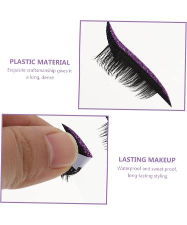 Beatifufu 4 pairs Reusable Liners Eyeliner Face Eyelashes Up Strip Tape Glitter Supplies Make Adhesive Shiny 4x1.5cm Purple - Buy Online on GoSupps.com