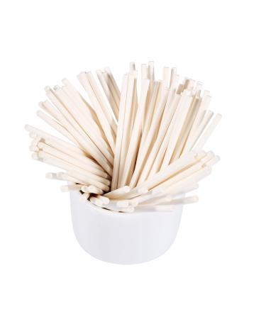 Pissente ColorfulSticks 100pcs Cake Sticks for Sweets Sweet Chocolate DIY Craft (White)