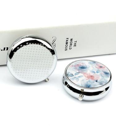 Portable 3 Compartment Pill Box - Travel-Friendly Soft Red & Blue Pill Organizer for Handbag & Pocket - Buy Online on GoSupps.com