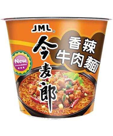 Jinmailang Big Bowl Noodle - Artificial Spicy Beef Flavour 105g (12 Bowls) - Buy Online on GoSupps.com