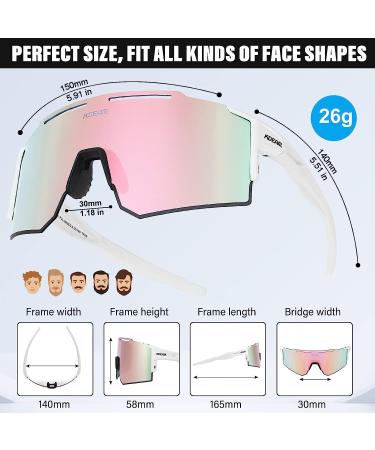 ZEMFAY Polarized Sports Sunglasses UV400 for Men and Women - Ideal for Cycling, Driving, Running & Golf - Windproof Goggles - C10 - Buy Online on GoSupps.com