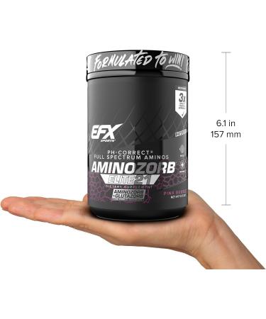 EFX Sports Aminozorb Elite 21 | PH-Correct, Full Spectrum Aminos + Glutamine | Essential & Non Essential Aminos | Zero Sugars | 30 Servings (Pink Bubblegum) - Buy Online on GoSupps.com