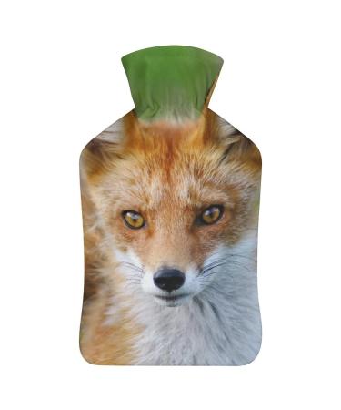 Animal Fox Hot Water Bottle With Cover Plush Bed Bottle Hand Warmer For Adults And Children 26.5X15.3cm