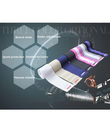 Elastic Breathable Knee Compression Bandage Wrap Support | Knee Brace for Men & Women - Ideal for Bodybuilding Weightlifting & Crossfit (White/Rose - Buy Online on GoSupps.com