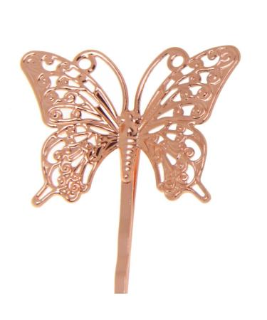 10Pcs Vintage Hollow Butterfly Charm Hair Clips - DIY Bobby Pin Hairstyle (Silver) - Buy Online on GoSupps.com